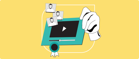 Video play button illustration