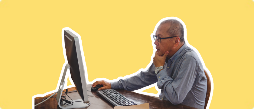 Lawyer sitting at his desk reviewing how to prepare his legal website content