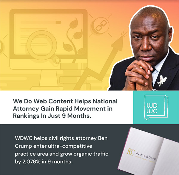 National Civil Rights attorney grows organic traffic