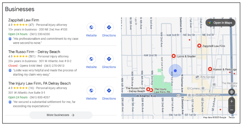 Del Ray Beach - Later Results - Local SEO - We Do Web