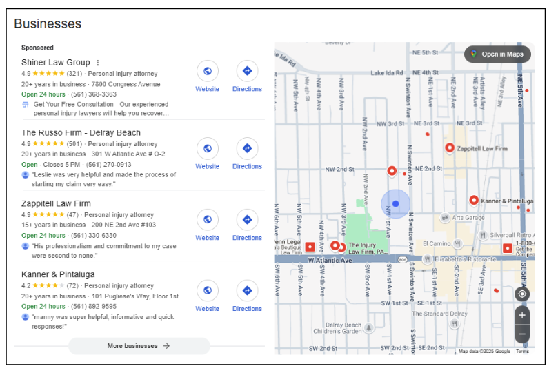 Del Rey Beach - Local Results - Legal SEO - We Do Web