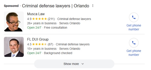 LSA Example - We Do Web - Legal SEO