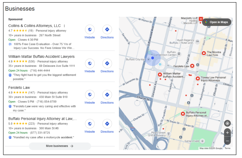Local Search Results - Open 24 hours - Local SEO - We Do Web