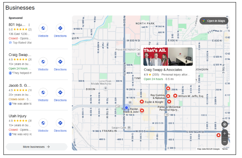 Ratings Impact - Local Results - Legal SEO - We Do Web