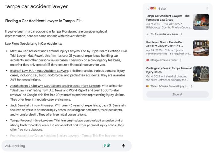 tampa ai mode example
