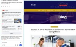 Website with an AI Mode Interface on the left side