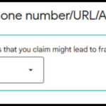 Screenshot of where to indicate the type of malicious content on the Business Redressal Complaint Form
